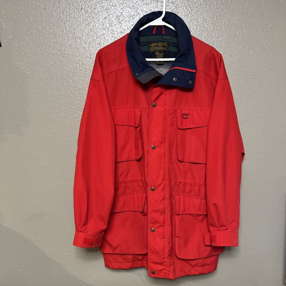 Eddie Bauer Mountain Parka Red Men's Medium Wool Lined